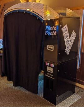 photo booth at a wedding venue
